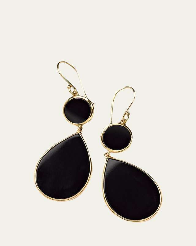 Double Drop Earrings in 18K Gold
